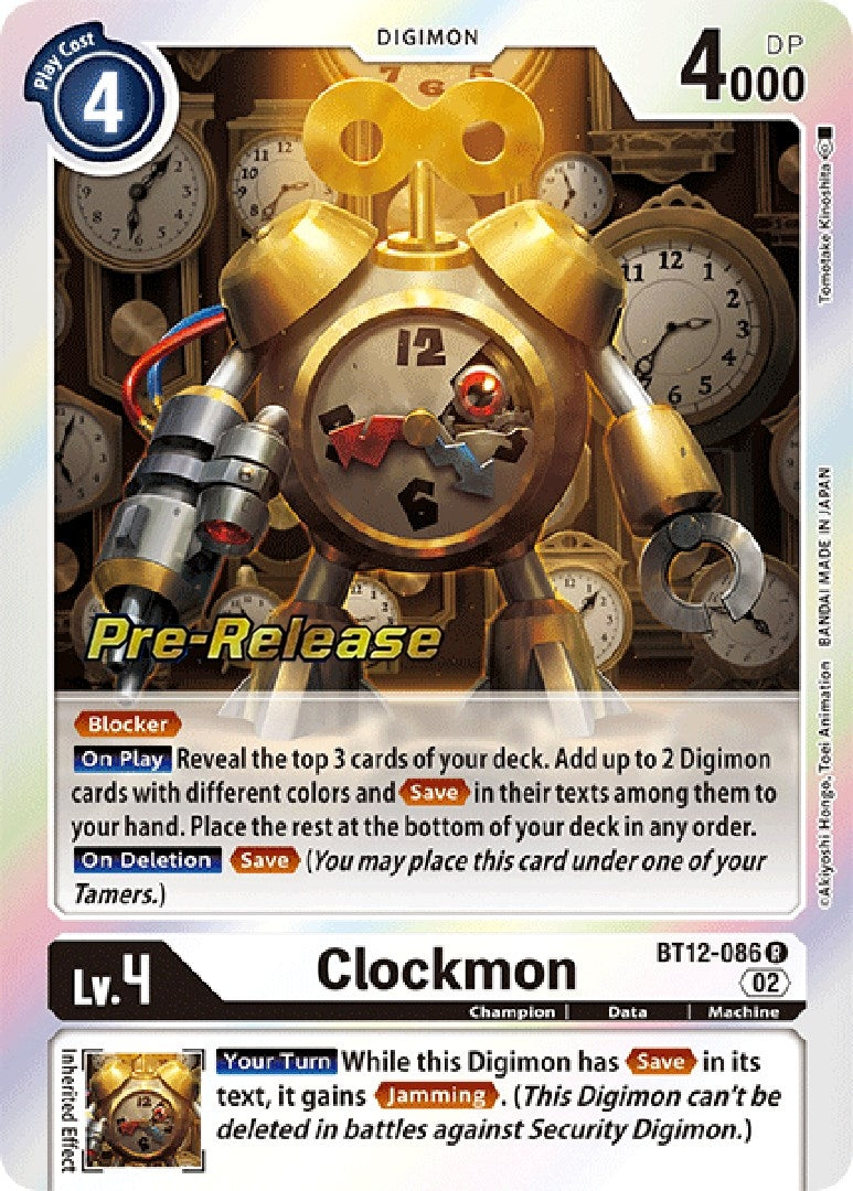 Image for Clockmon (BT12-086 R) (BT12_PR) - Digimon Card Game