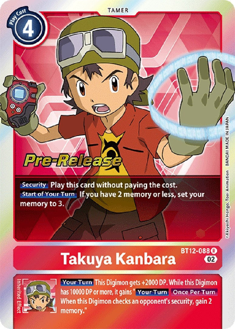 Image for Takuya Kanbara (BT12-088 R) (BT12_PR) - Digimon Card Game