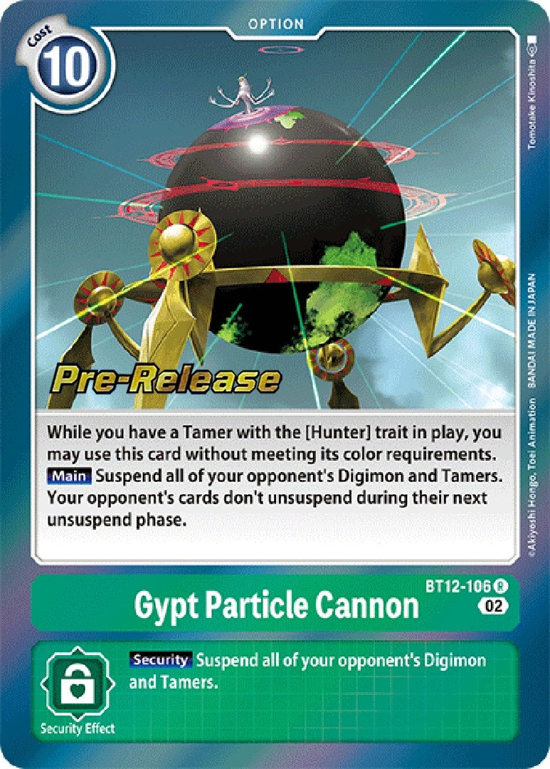 Image for Gypt Particle Cannon (BT12-106 R) (BT12_PR) - Digimon Card Game