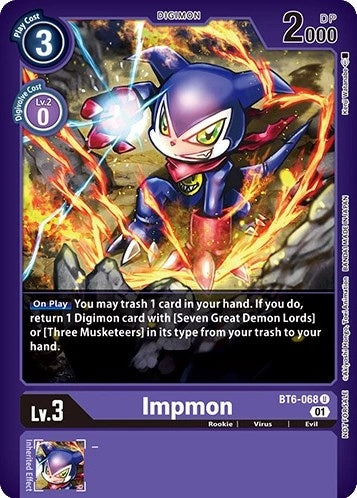 Image for Impmon (April 2023 Beelzemon Special) (BT6-068 U) (ST-14_PR) - Digimon Card Game