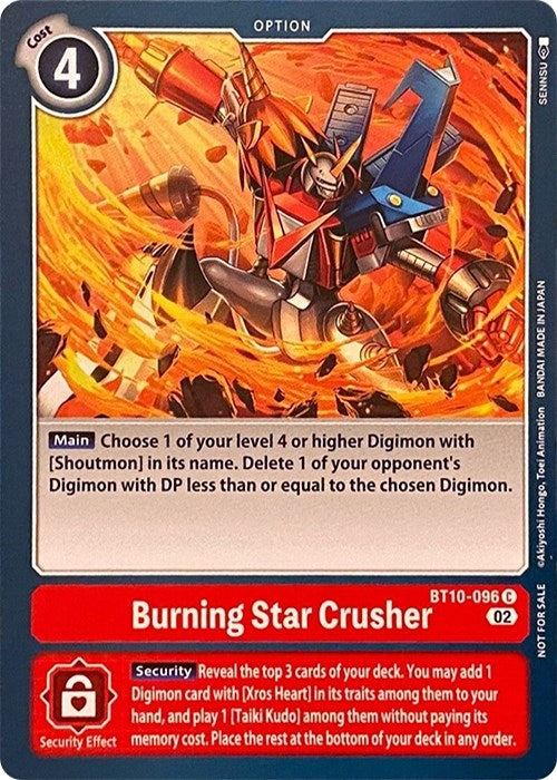 Image for Burning Star Crusher (BT10-096 C) (RPC) - Digimon Card Game