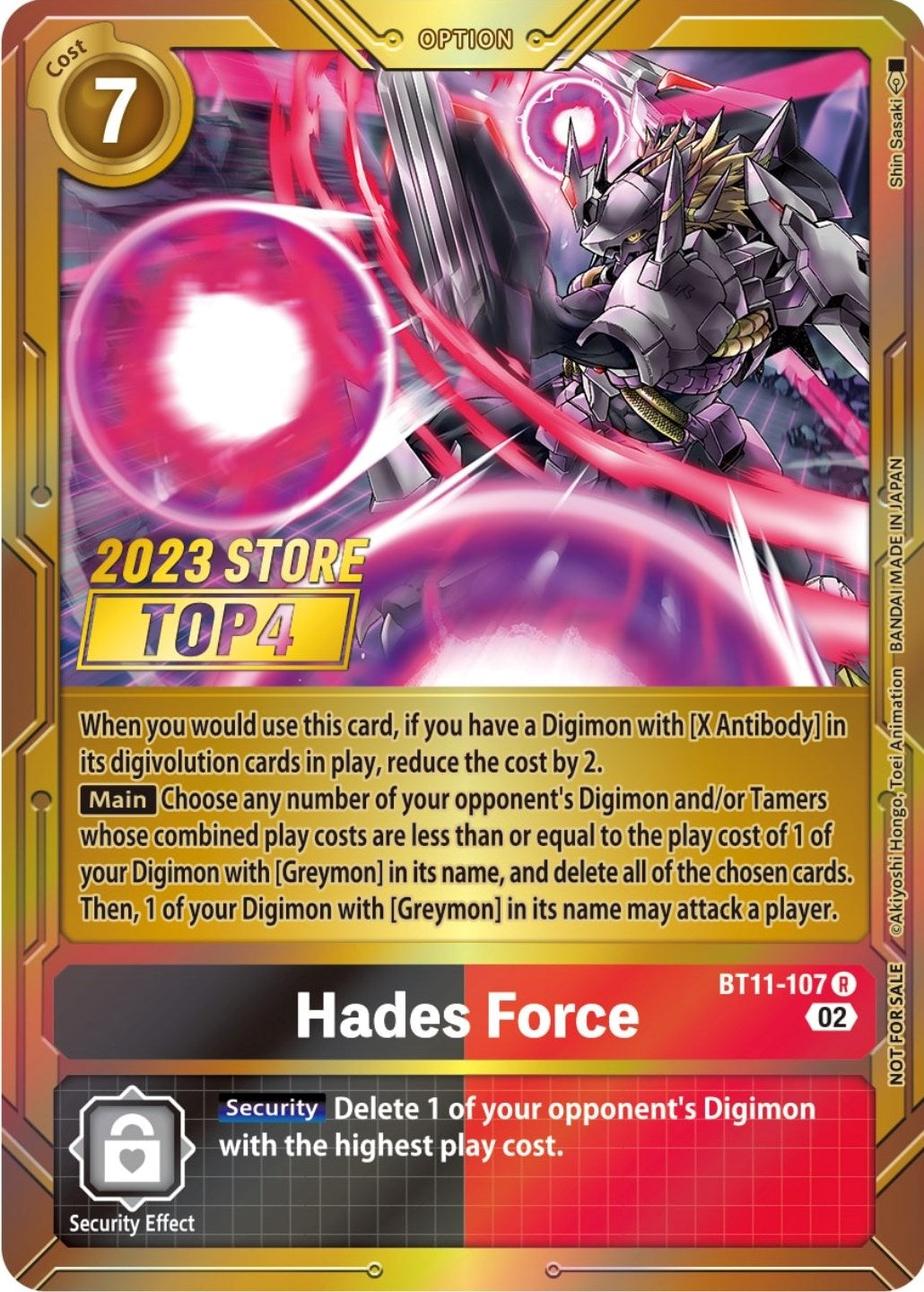 Image for Hades Force (2023 Store Top 4) (BT11-107 R) (BT11) - Digimon Card Game