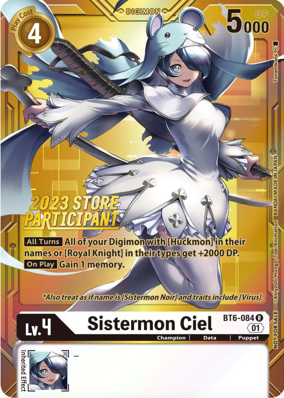 Image for Sistermon Ciel (2023 Store Participant) (BT6-084 R) (BT06) - Digimon Card Game
