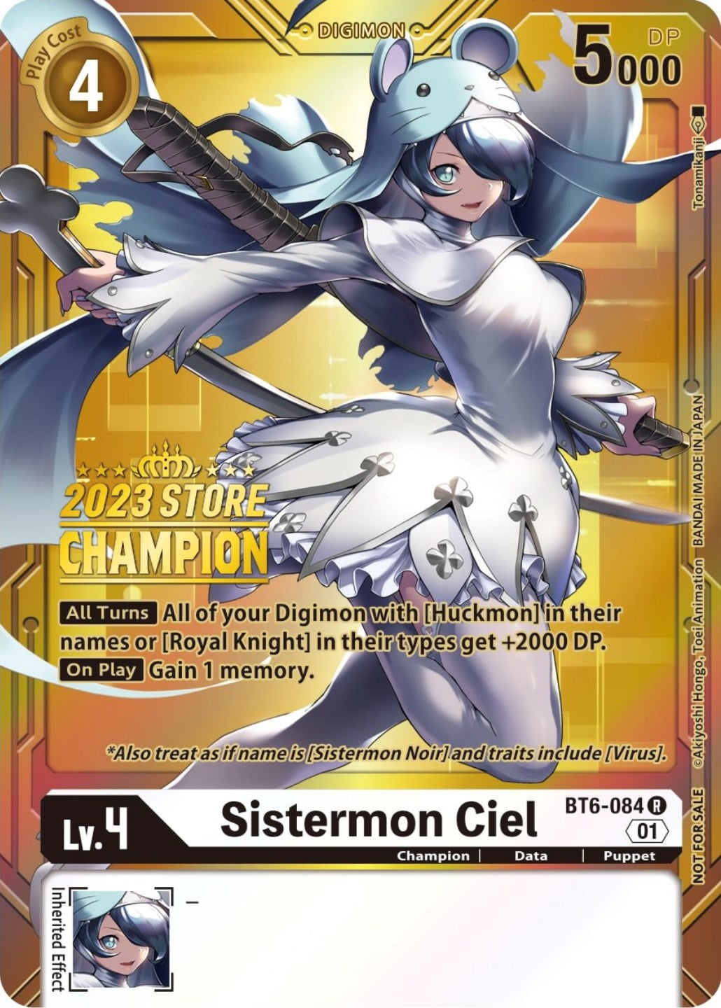 Image for Sistermon Ciel (2023 Store Champion) (BT6-084 R) (BT06) - Digimon Card Game