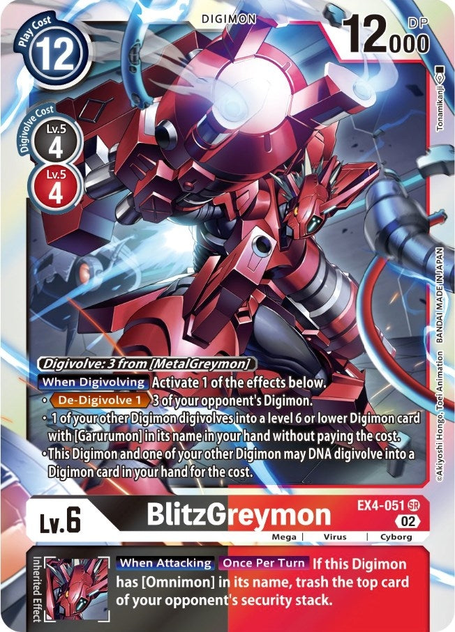 Image for BlitzGreymon (EX4-051 SR) (EX04) - Digimon Card Game