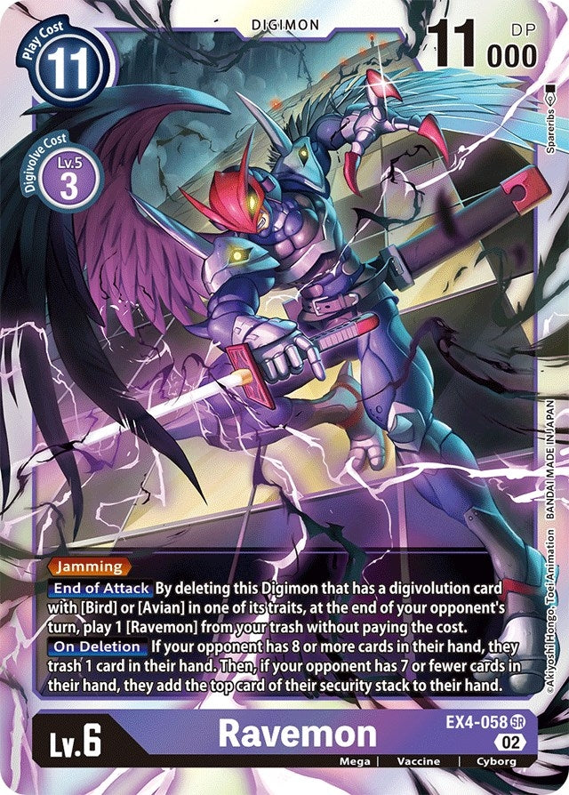 Image for Ravemon (EX4-058 SR) (EX04) - Digimon Card Game