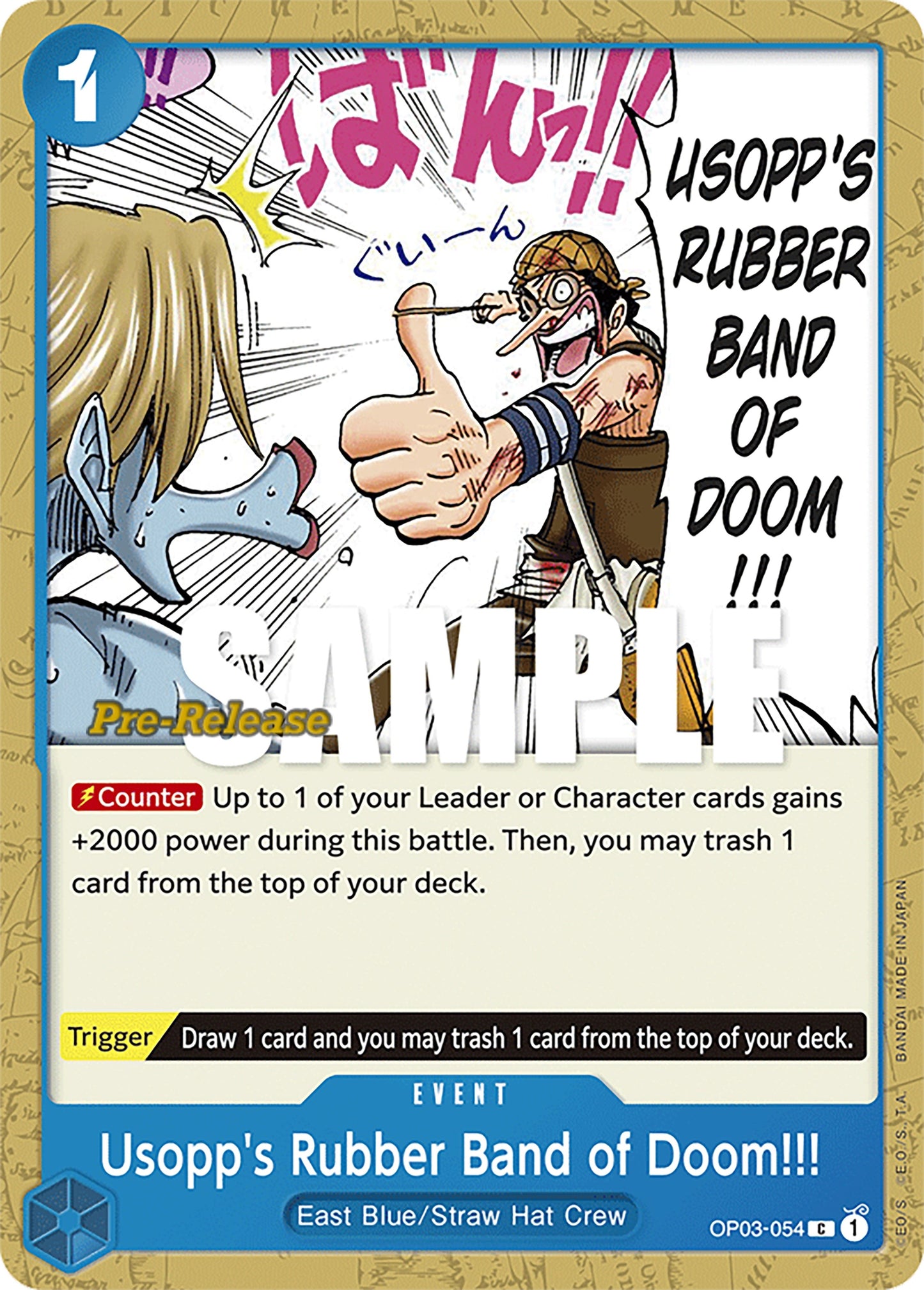 Image for Usopp's Rubber Band of Doom!!! (OP03-054) (OP03 PRE) - One Piece Card Game