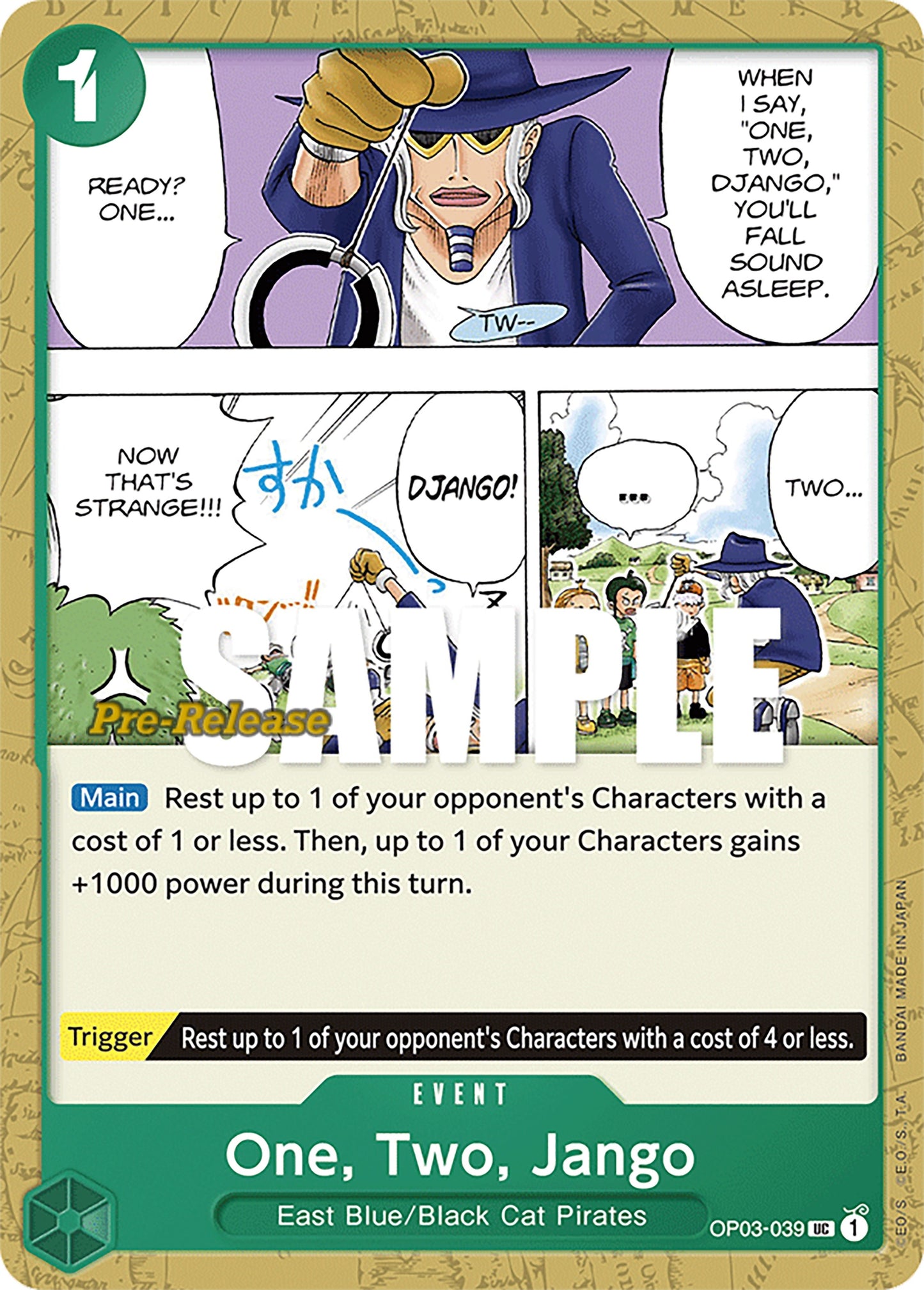 Image for One, Two, Jango (OP03-039) (OP03 PRE) - One Piece Card Game