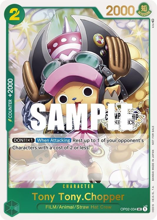 Image for Tony Tony.Chopper (Store Championship Participation Pack) (OP02-034) (OP-PR) - One Piece Card Game