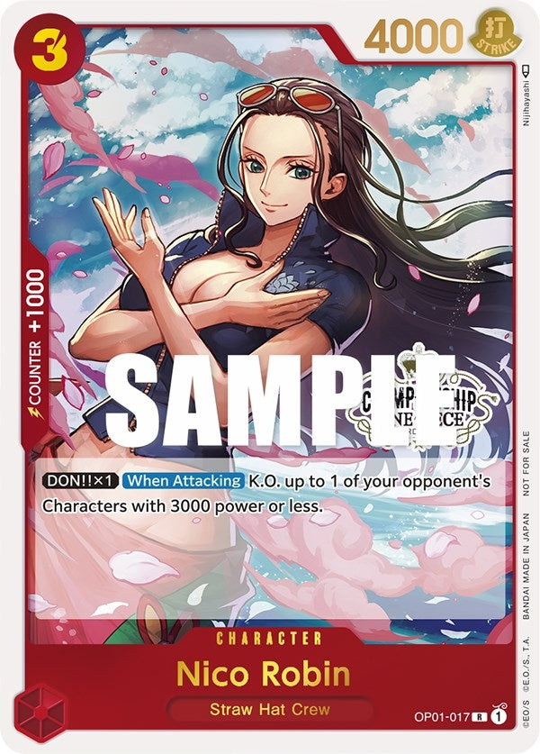 Image for Nico Robin (Store Championship Participation Pack) (OP01-017) (OP-PR) - One Piece Card Game