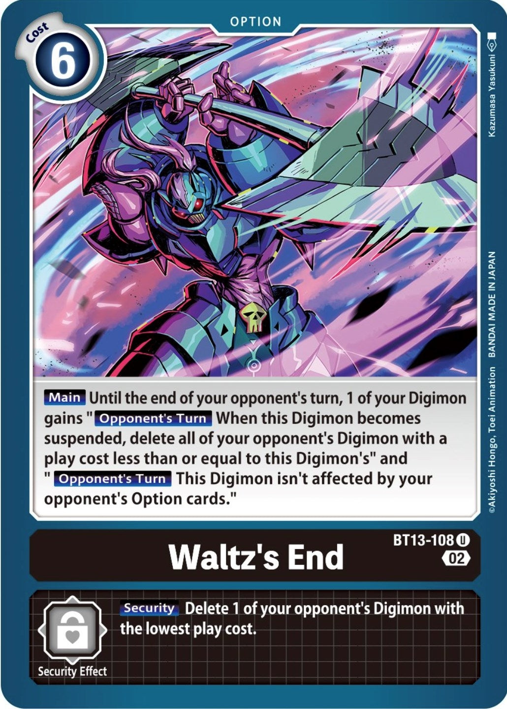 Image for Waltz's End (BT13-108 U) (BT13) - Digimon Card Game