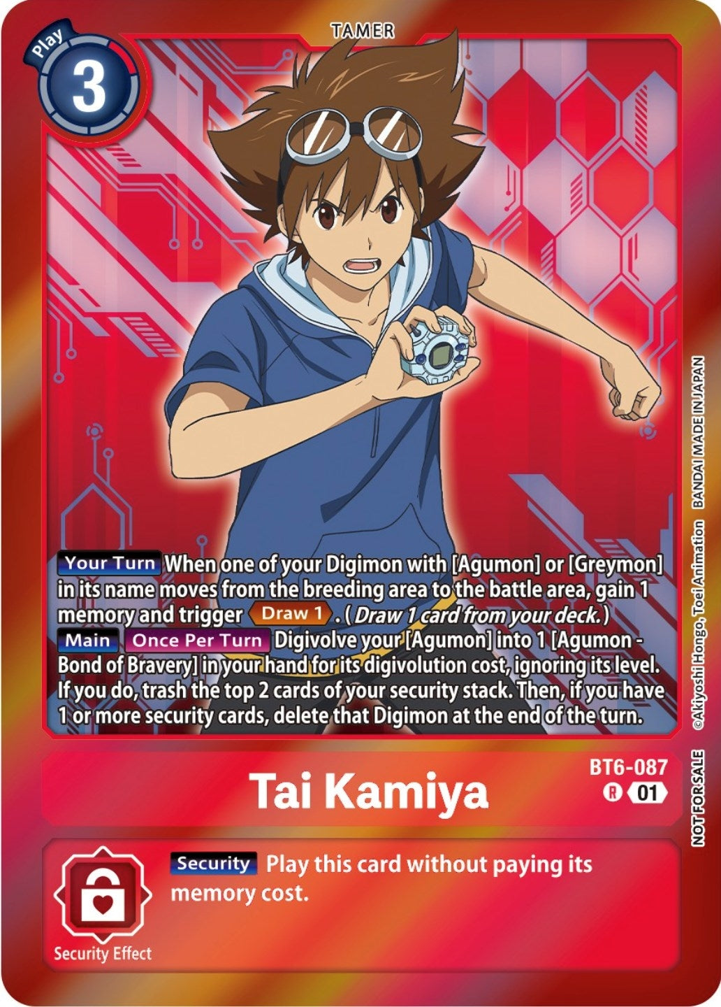 Image for Tai Kamiya (Event Pack 5) (BT6-087 R) (BT06) - Digimon Card Game