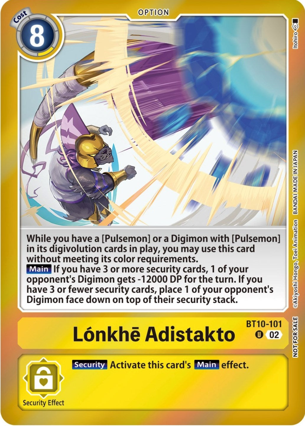 Image for Lonkhe Adistakto (Event Pack 5) (BT10-101 U) (BT10) - Digimon Card Game