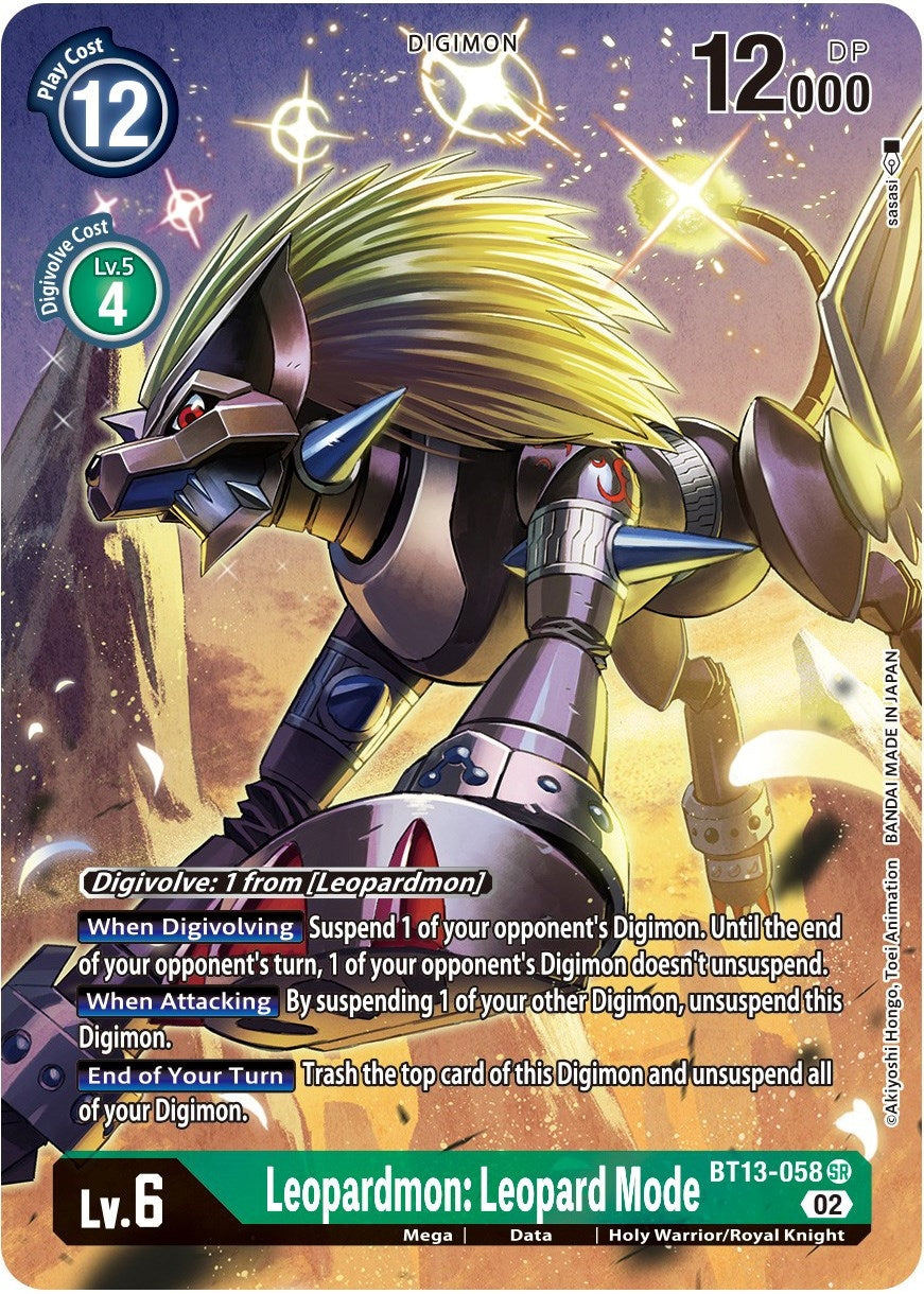 Image for Leopardmon: Leopard Mode (Alternate Art) (BT13-058 SR) (BT13) - Digimon Card Game