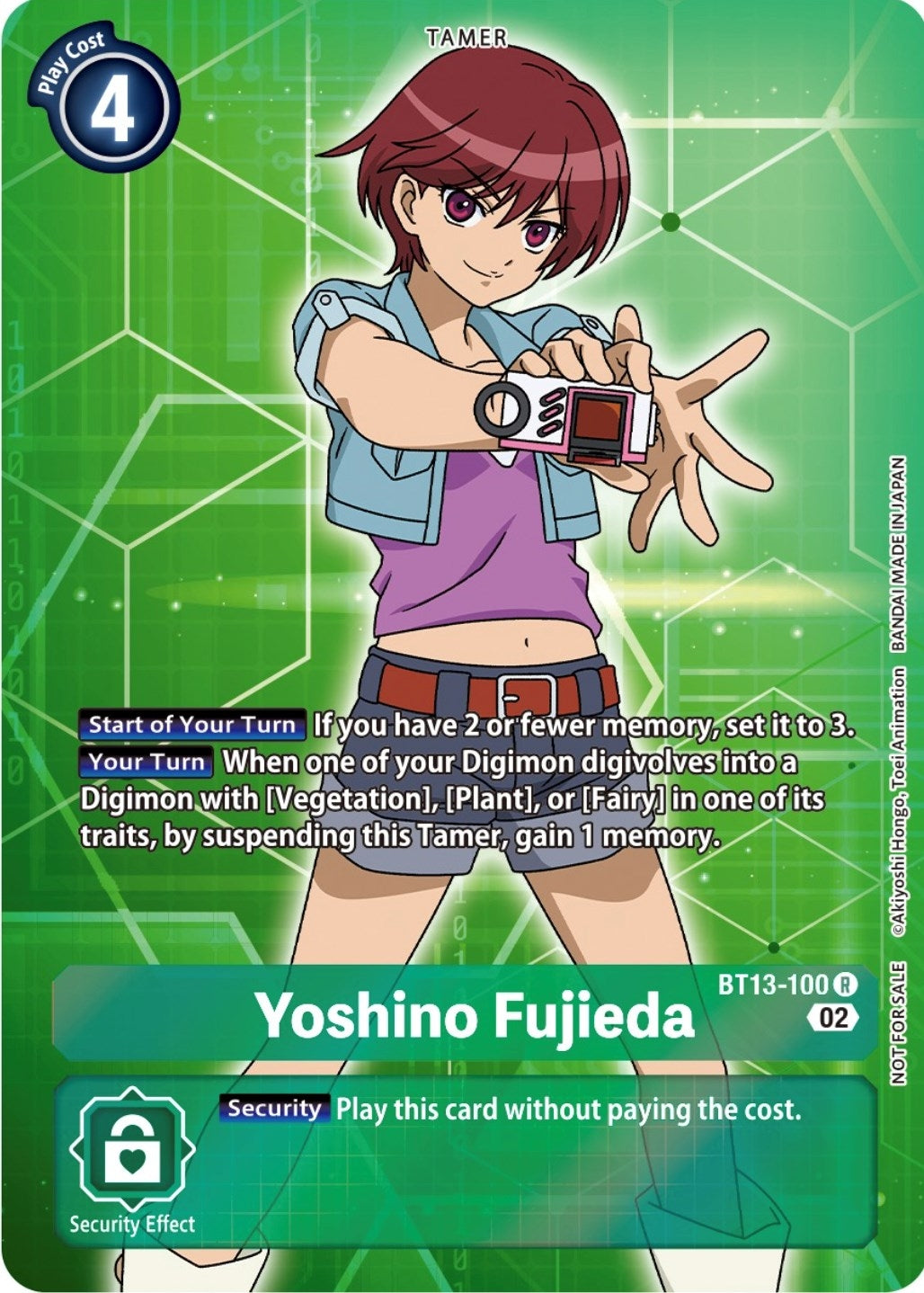 Image for Yoshino Fujieda (Box Topper) (BT13-100 R) (BT13) - Digimon Card Game