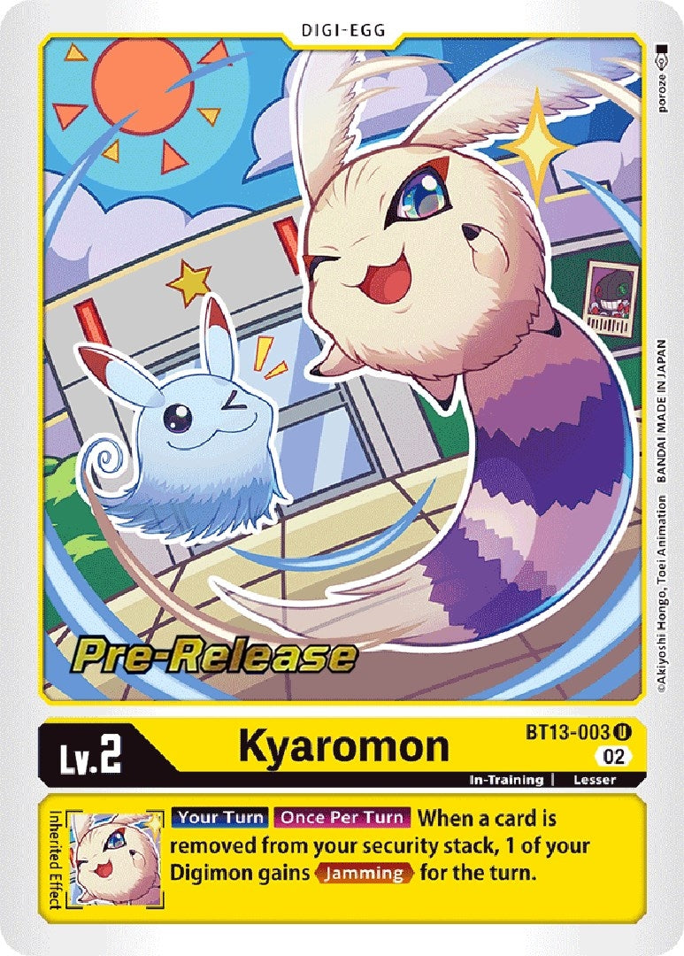Image for Kyaromon (BT13-003 U) (BT13_PR) - Digimon Card Game