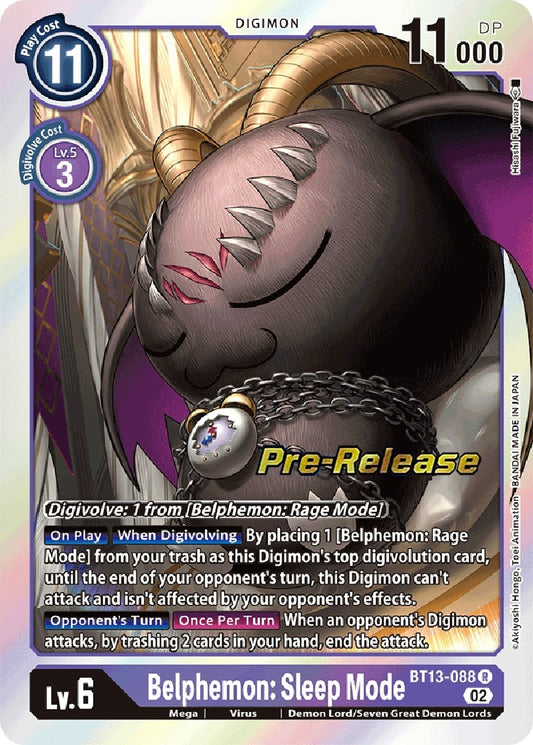 Image for Belphemon: Sleep Mode (BT13-088 R) (BT13_PR) - Digimon Card Game