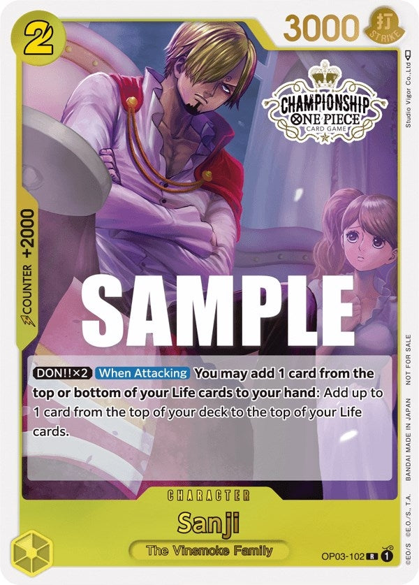 Image for Sanji (Store Championship Participation Pack Vol. 2) (OP03-102) (OP-PR) - One Piece Card Game