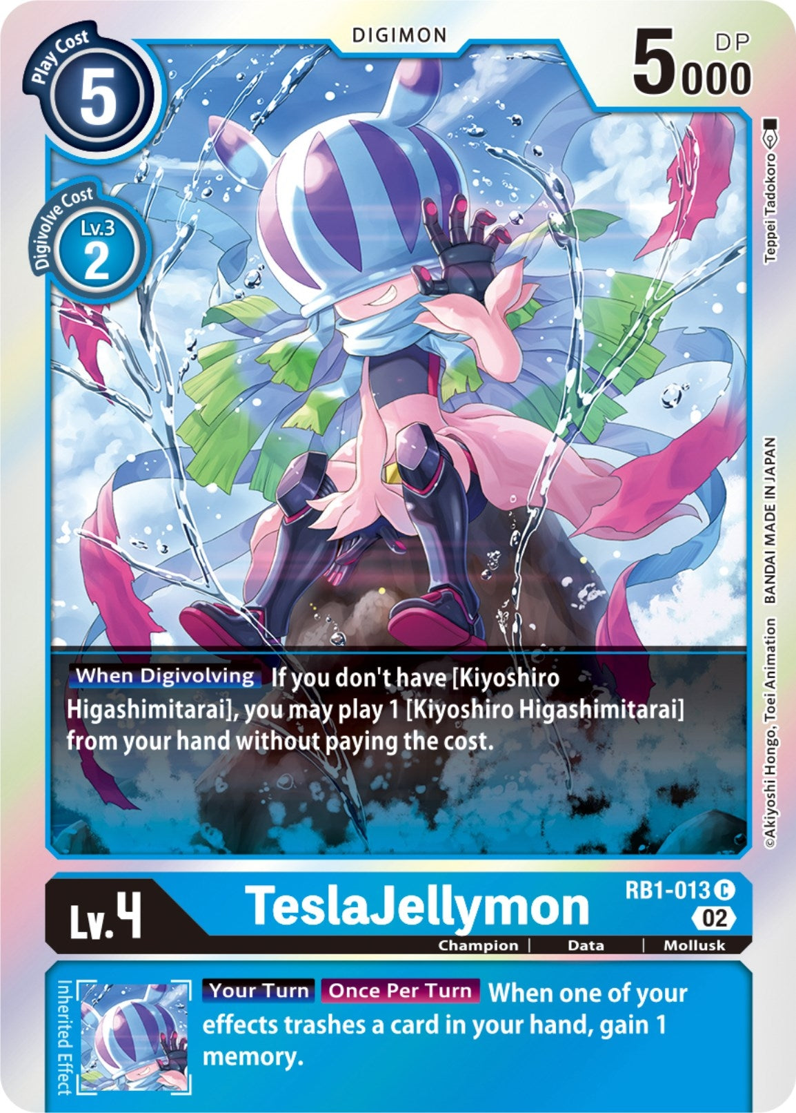 Image for TeslaJellymon (RB1-013 C) (RB-01) - Digimon Card Game