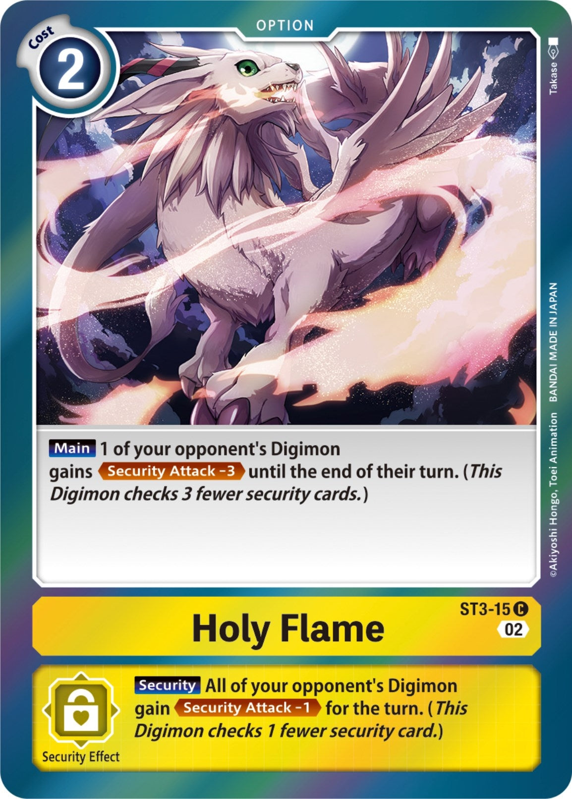 Image for Holy Flame (Resurgence Booster Reprint) (ST3-015 C) (RB-01) - Digimon Card Game