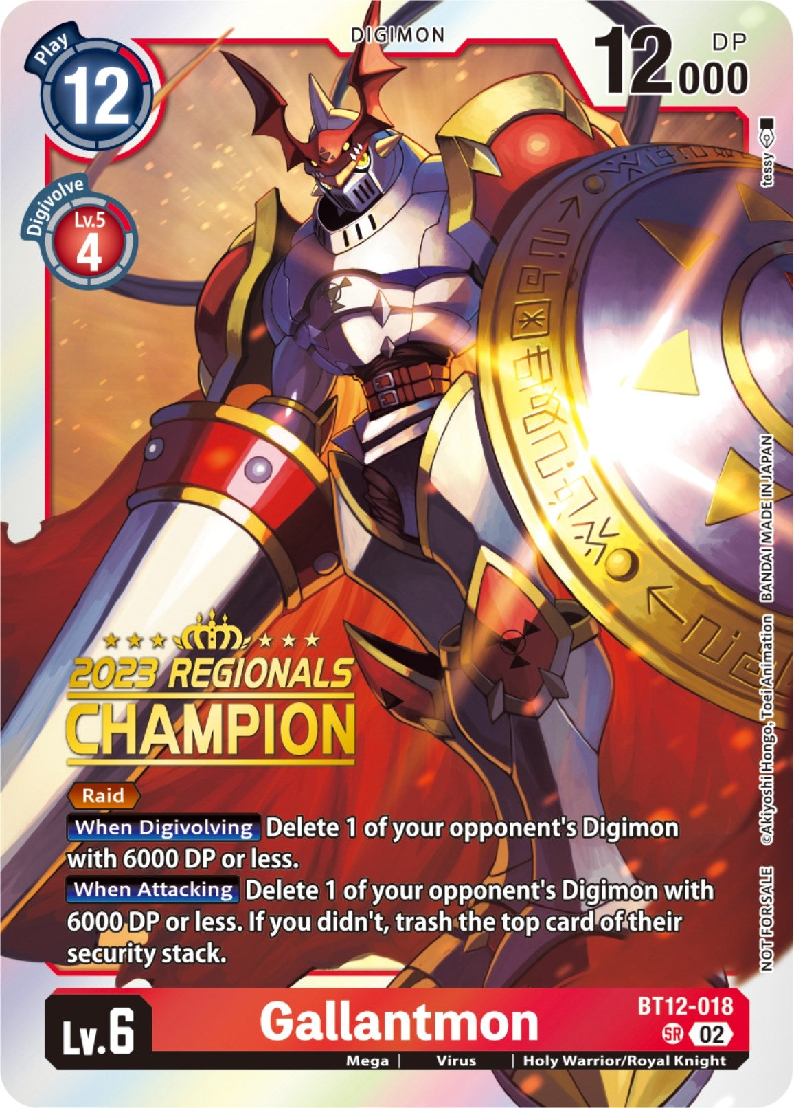 Image for Gallantmon (2023 Regionals Champion) (BT12-018 SR) (BT12) - Digimon Card Game