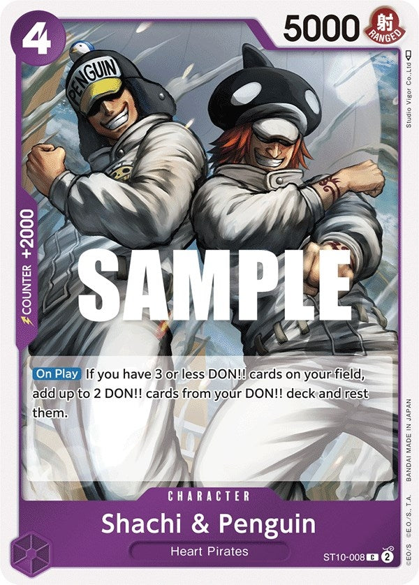 Image for Shachi & Penguin (ST10-008) (ST-10) - One Piece Card Game