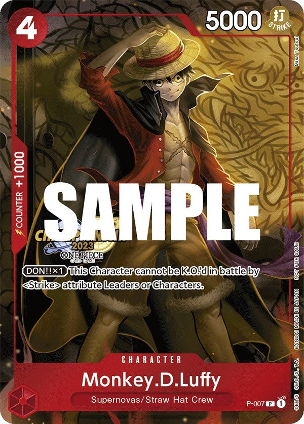 Image for Monkey.D.Luffy (007) (CS 2023 Celebration Pack) (P-007) (OP-PR) - One Piece Card Game