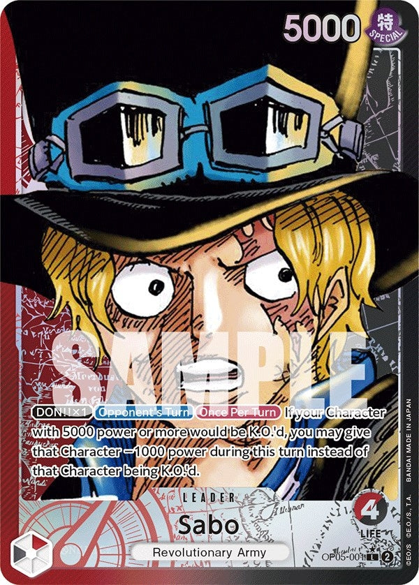 Image for Sabo (001) (Alternate Art) (OP05-001) (OP05) - One Piece Card Game