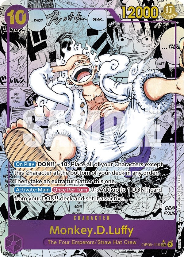 Image for Monkey.D.Luffy (119) (Alternate Art) (Manga) (OP05-119) (OP05) - One Piece Card Game