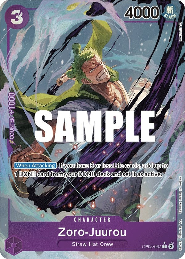 Image for Zoro-Juurou (Alternate Art) (OP05-067) (OP05) - One Piece Card Game