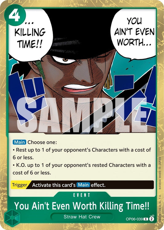 Image for You Ain't Even Worth Killing Time!! (OP06-039) (OP06) - One Piece Card Game