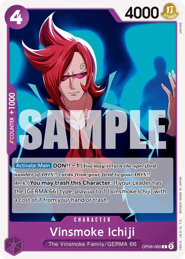 Image for Vinsmoke Ichiji (060) (OP06-060) (OP06) - One Piece Card Game