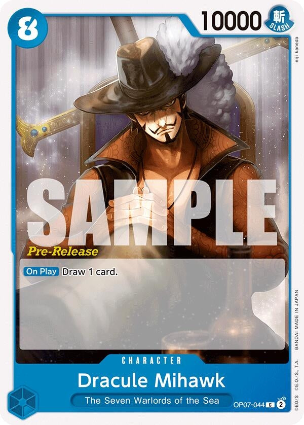 Image for Dracule Mihawk (OP07-044) (OP07 PRE) - One Piece Card Game