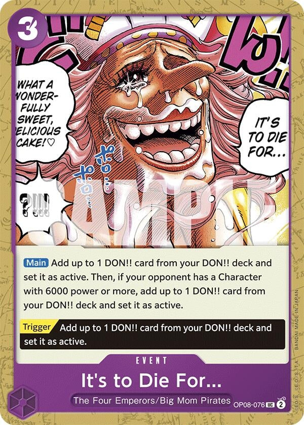 Image for It's to Die For (OP08-076) (OP08) - One Piece Card Game