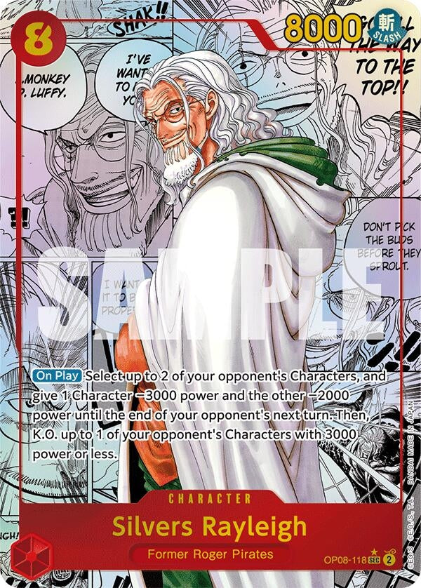 Image for Silvers Rayleigh (Parallel) (Manga) (OP08-118) (OP08) - One Piece Card Game