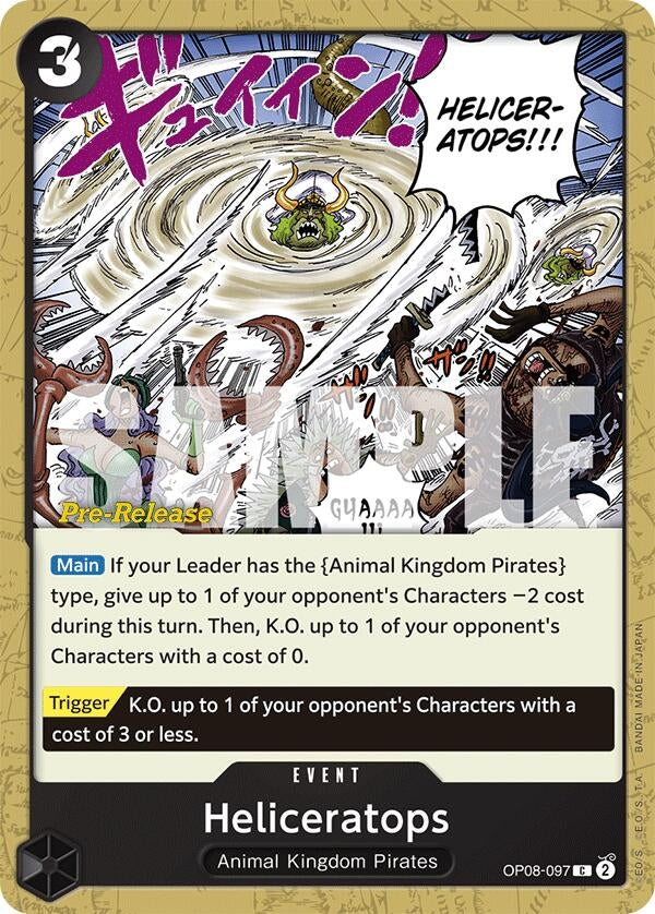 Image for Heliceratops (OP08-097) (OP08 PRE) - One Piece Card Game