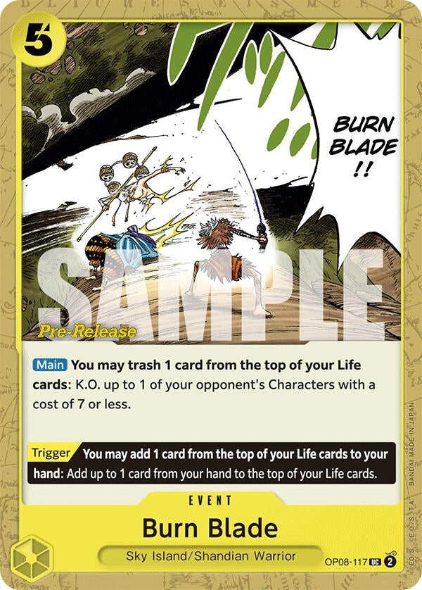 Image for Burn Blade (OP08-117) (OP08 PRE) - One Piece Card Game