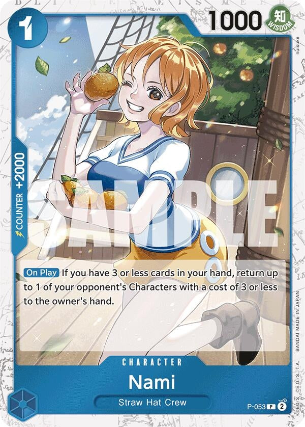 Image for Nami (P-053) (Jolly Roger Foil) (P-053) (PRB-01) - One Piece Card Game