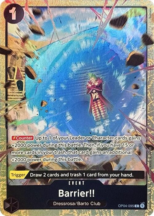 Image for Barrier!! (Premium Card Collection -Best Selection Vol. 2-) (OP04-095) (OP-PR) - One Piece Card Game