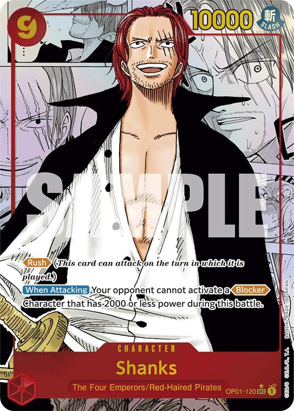 Image for Shanks (Manga) (OP01-120) (PRB-01) - One Piece Card Game