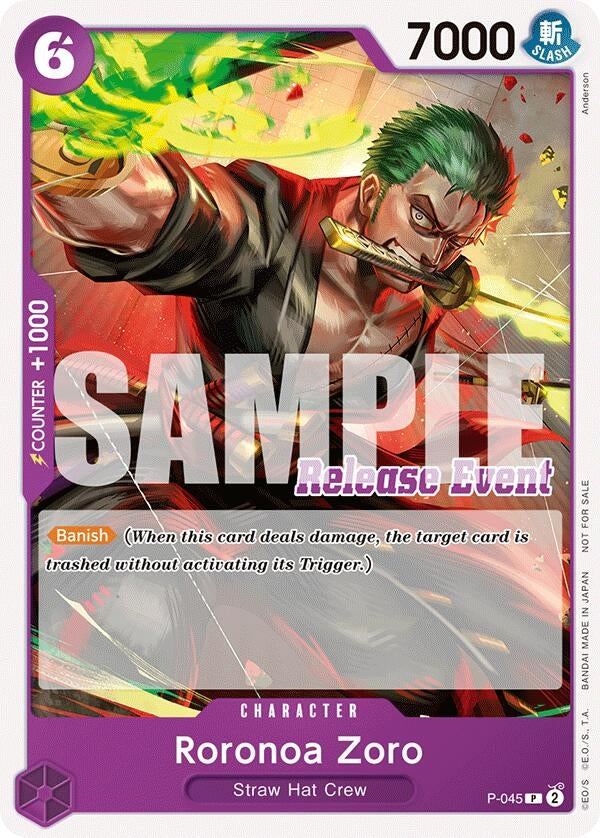 Image for Roronoa Zoro (ST15 - ST20 Release Event Pack) (P-045) (OP-PR) - One Piece Card Game