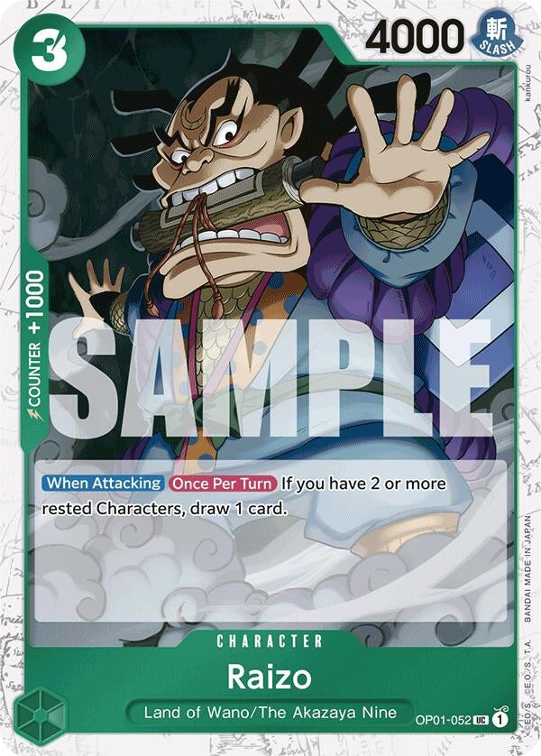 Image for Raizo (Jolly Roger Foil) (OP01-052) (PRB-01) - One Piece Card Game