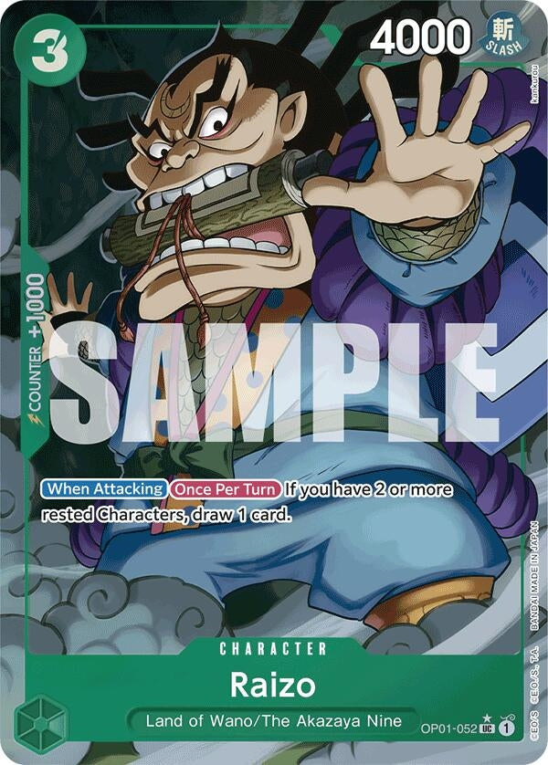 Image for Raizo (Full Art) (OP01-052) (PRB-01) - One Piece Card Game