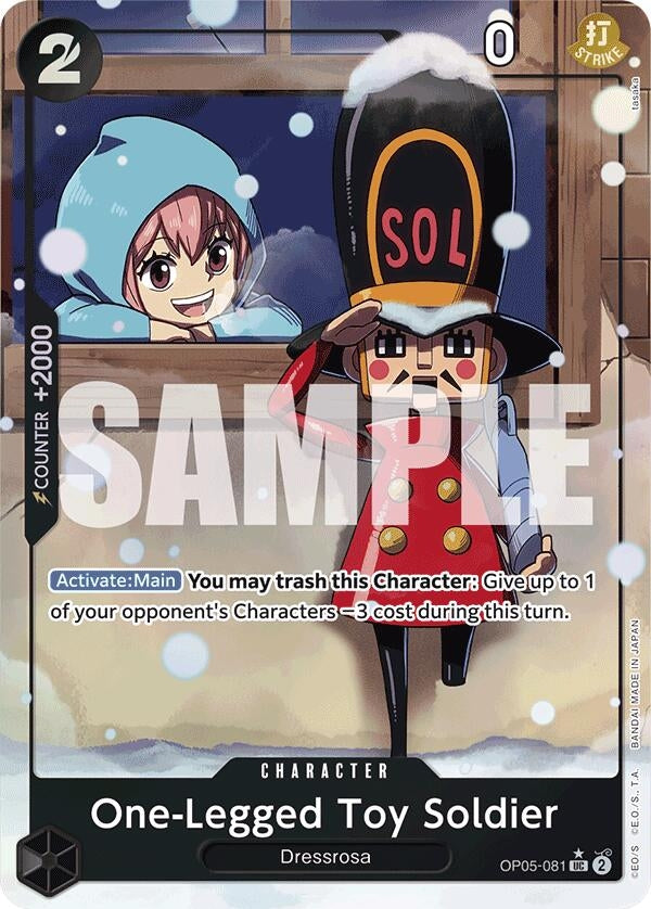 Image for One-Legged Toy Soldier (Alternate Art) (OP05-081) (PRB-01) - One Piece Card Game