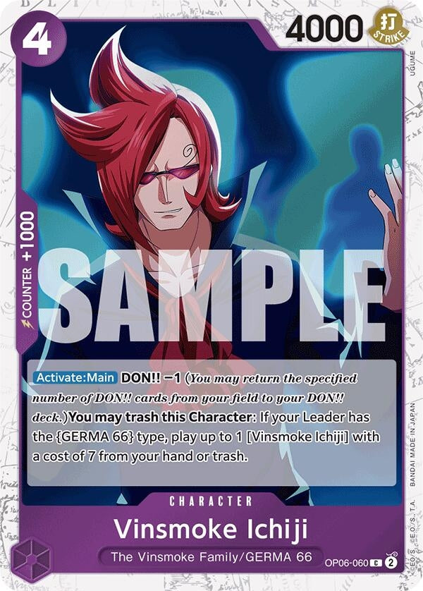 Image for Vinsmoke Ichiji (OP06-060) (Jolly Roger Foil) (OP06-060) (PRB-01) - One Piece Card Game