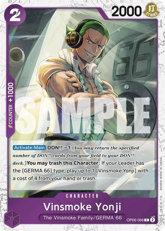 Image for Vinsmoke Yonji (OP06-066) (Jolly Roger Foil) (OP06-066) (PRB-01) - One Piece Card Game