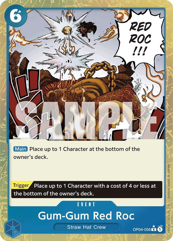 Image for Gum-Gum Red Roc (Textured Foil) (OP04-056) (PRB-01) - One Piece Card Game