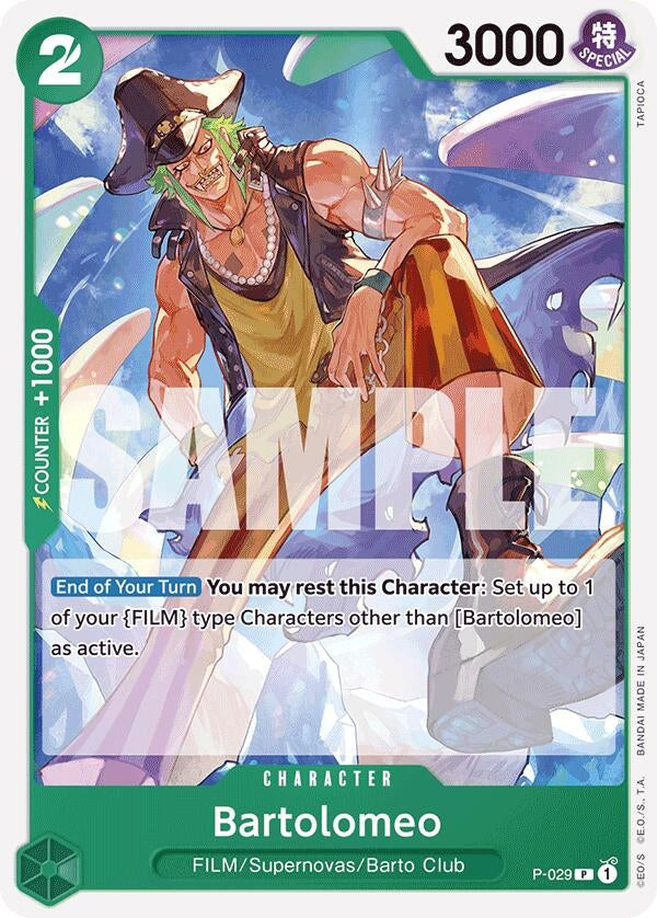 Image for Bartolomeo (P-029) (Reprint) (P-029) (PRB-01) - One Piece Card Game