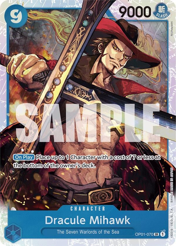 Image for Dracule Mihawk (OP01-070) (Reprint) (OP01-070) (PRB-01) - One Piece Card Game