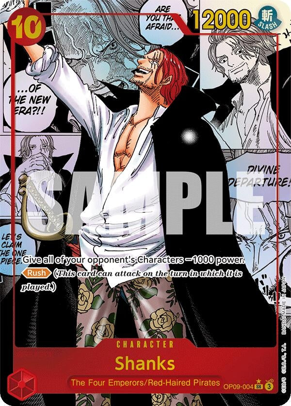 Image for Shanks (004) (Manga) (OP09-004) (OP09) - One Piece Card Game